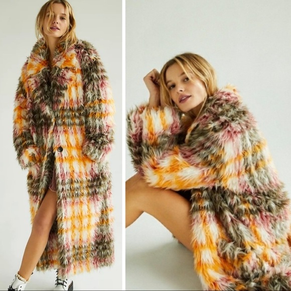 Free People Faux Fur Coat ❄️ - Picture 2 of 6